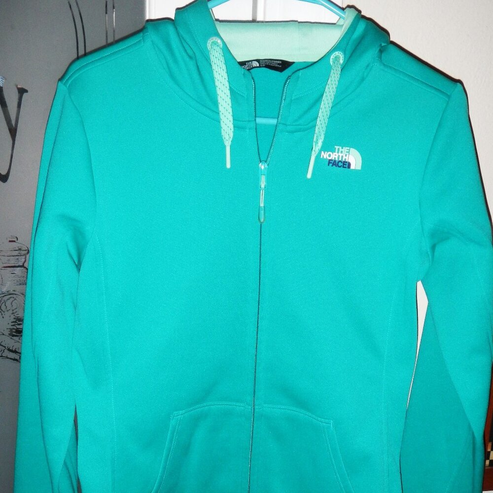 Women's North Face Teal/Turquoise Zip Front Hoodie  Size Small (Like New)